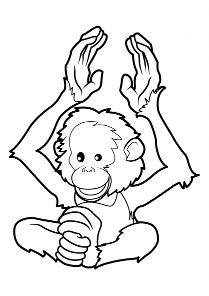 Disegno da colorare: Scimmia (Animali) #14158 - Pagine da Colorare Stampabili Gratuite