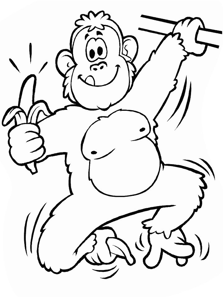 Disegno da colorare: Scimmia (Animali) #14162 - Pagine da Colorare Stampabili Gratuite