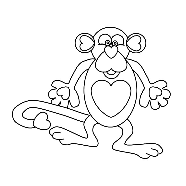 Disegno da colorare: Scimmia (Animali) #14226 - Pagine da Colorare Stampabili Gratuite