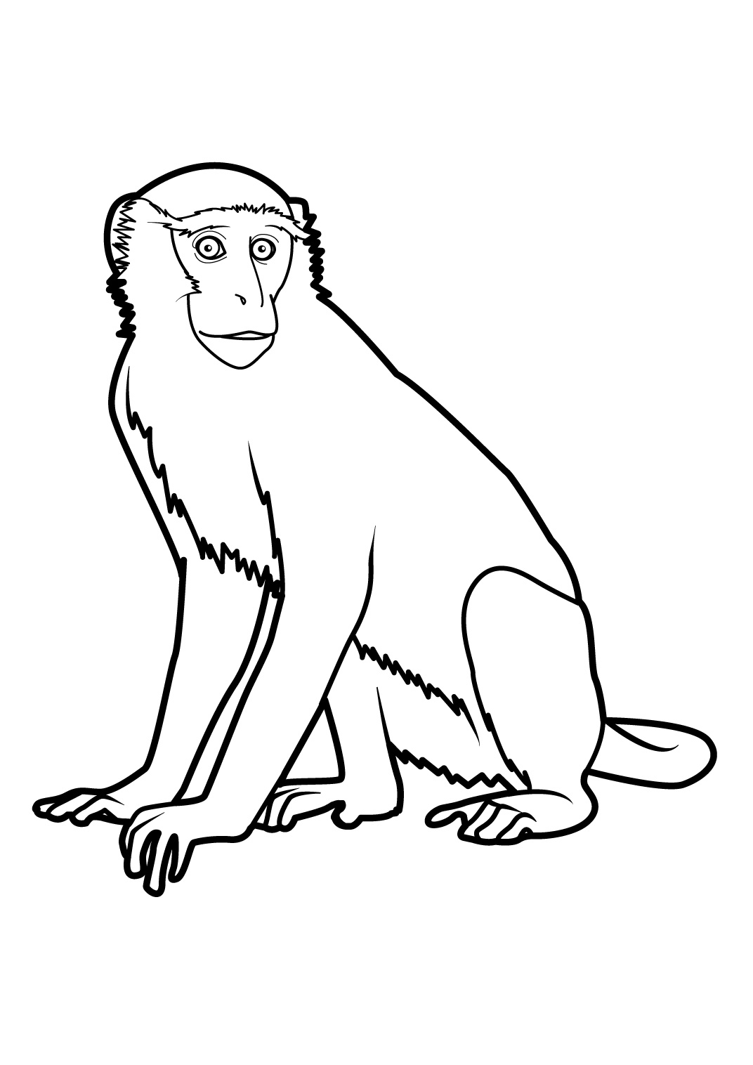 Disegno da colorare: Scimmia (Animali) #14259 - Pagine da Colorare Stampabili Gratuite