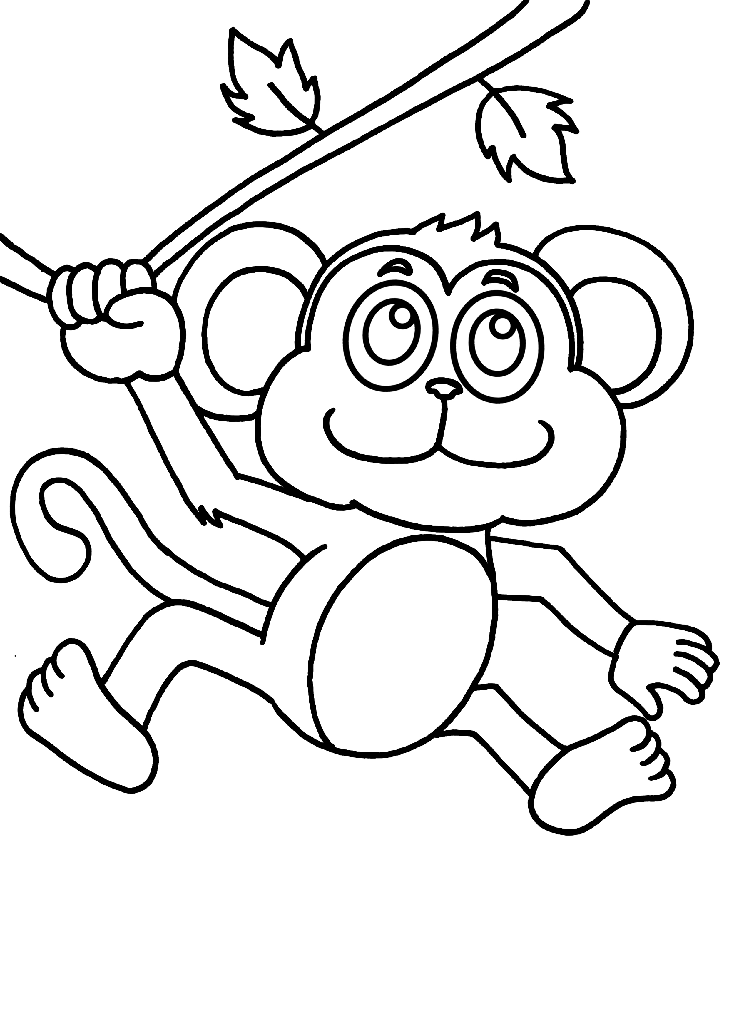 Disegno da colorare: Scimmia (Animali) #14264 - Pagine da Colorare Stampabili Gratuite