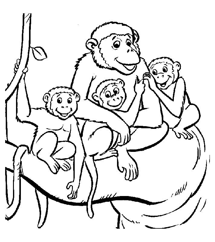 Disegno da colorare: Scimmia (Animali) #14290 - Pagine da Colorare Stampabili Gratuite