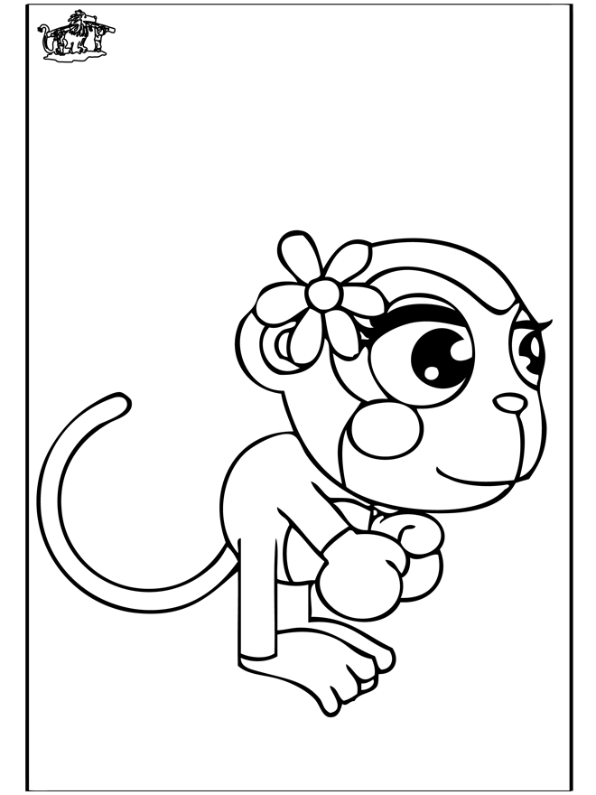 Disegno da colorare: Scimmia (Animali) #14306 - Pagine da Colorare Stampabili Gratuite