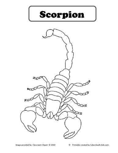 Disegno da colorare: Scorpione (Animali) #14610 - Pagine da Colorare Stampabili Gratuite