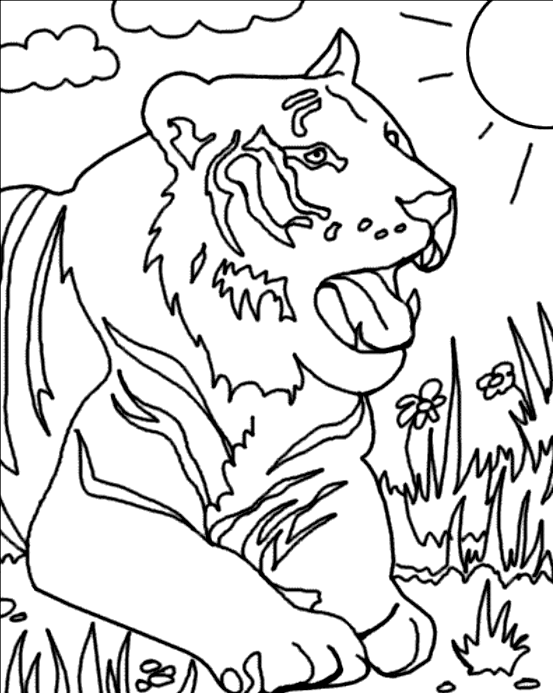 Disegno da colorare: Tigre (Animali) #13602 - Pagine da Colorare Stampabili Gratuite