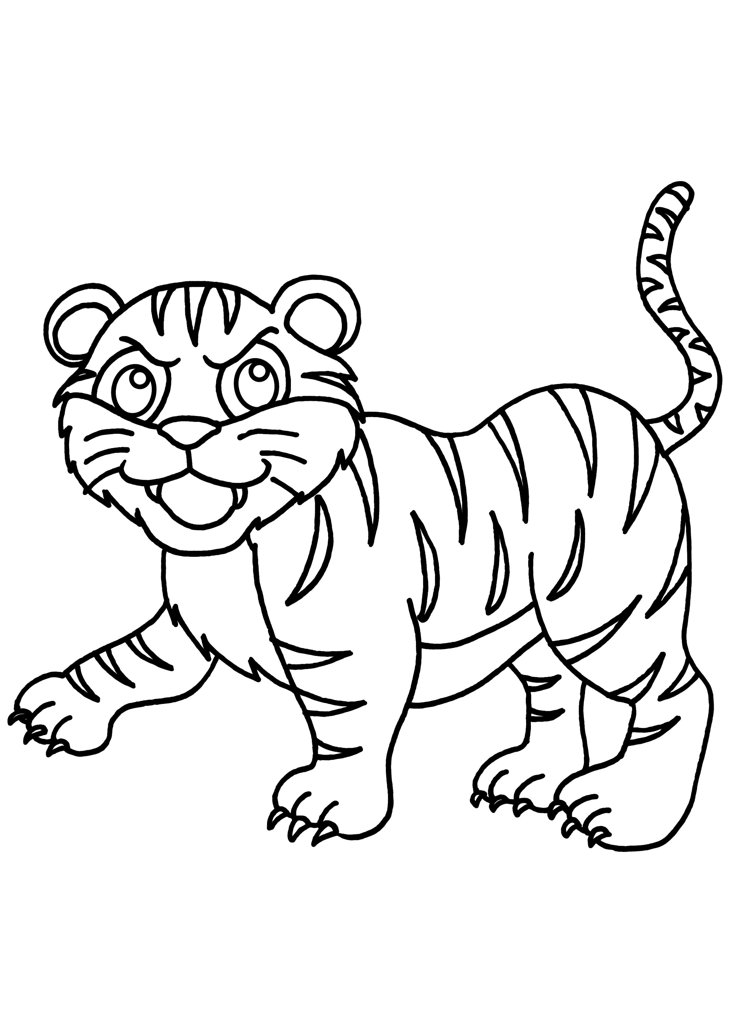 Disegno da colorare: Tigre (Animali) #13625 - Pagine da Colorare Stampabili Gratuite