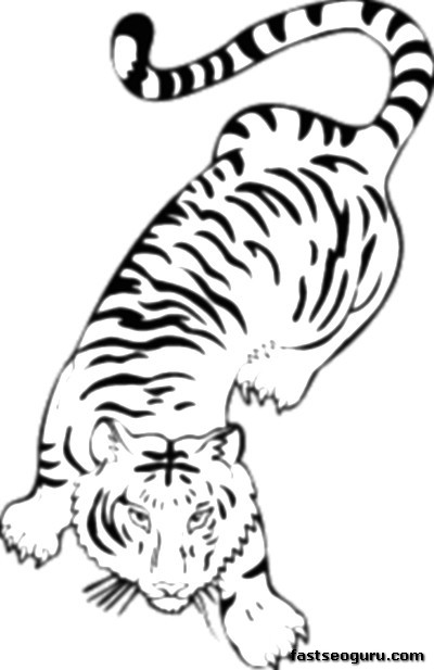 Disegno da colorare: Tigre (Animali) #13663 - Pagine da Colorare Stampabili Gratuite