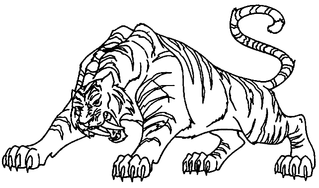 Disegno da colorare: Tigre (Animali) #13688 - Pagine da Colorare Stampabili Gratuite
