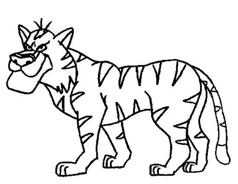 Disegno da colorare: Tigre (Animali) #13715 - Pagine da Colorare Stampabili Gratuite