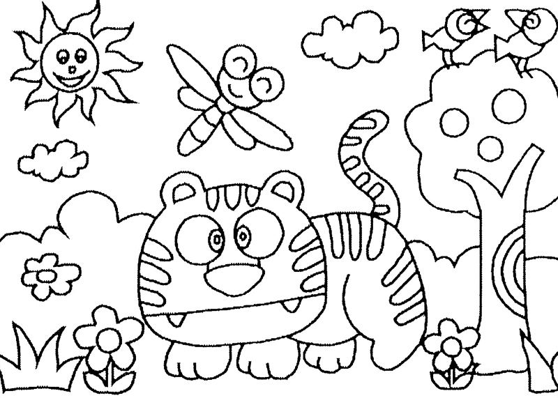 Disegno da colorare: Tigre (Animali) #13745 - Pagine da Colorare Stampabili Gratuite