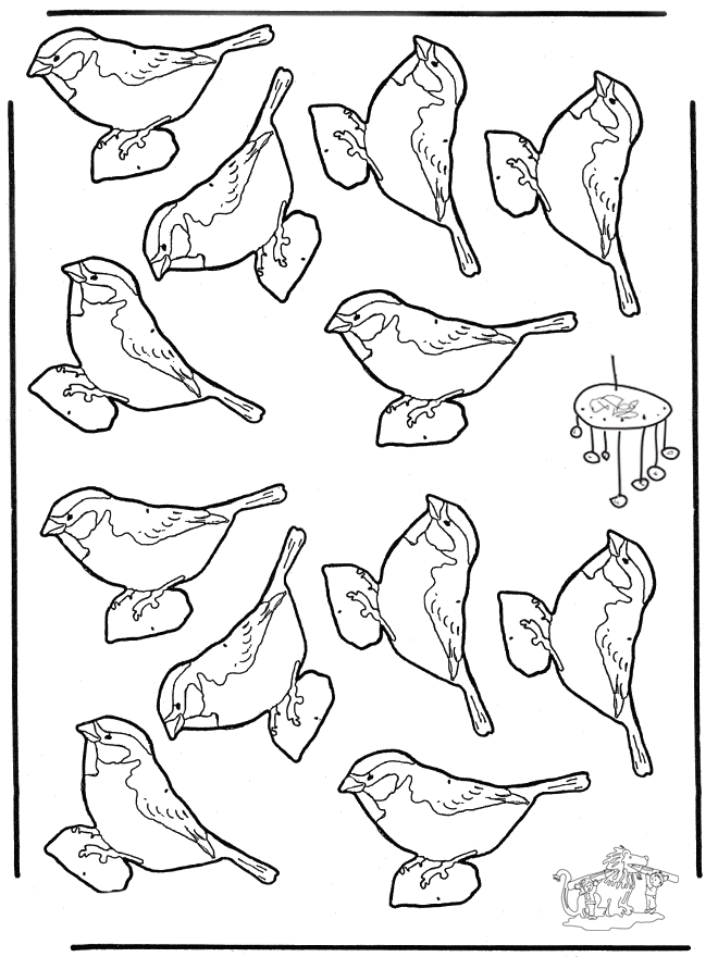 Disegno da colorare: Uccelli (Animali) #11989 - Pagine da Colorare Stampabili Gratuite