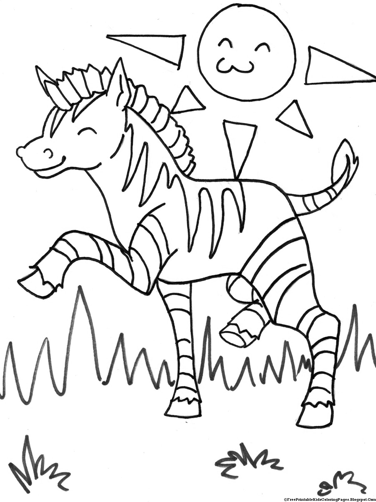 Disegno da colorare: Zebra (Animali) #12975 - Pagine da Colorare Stampabili Gratuite