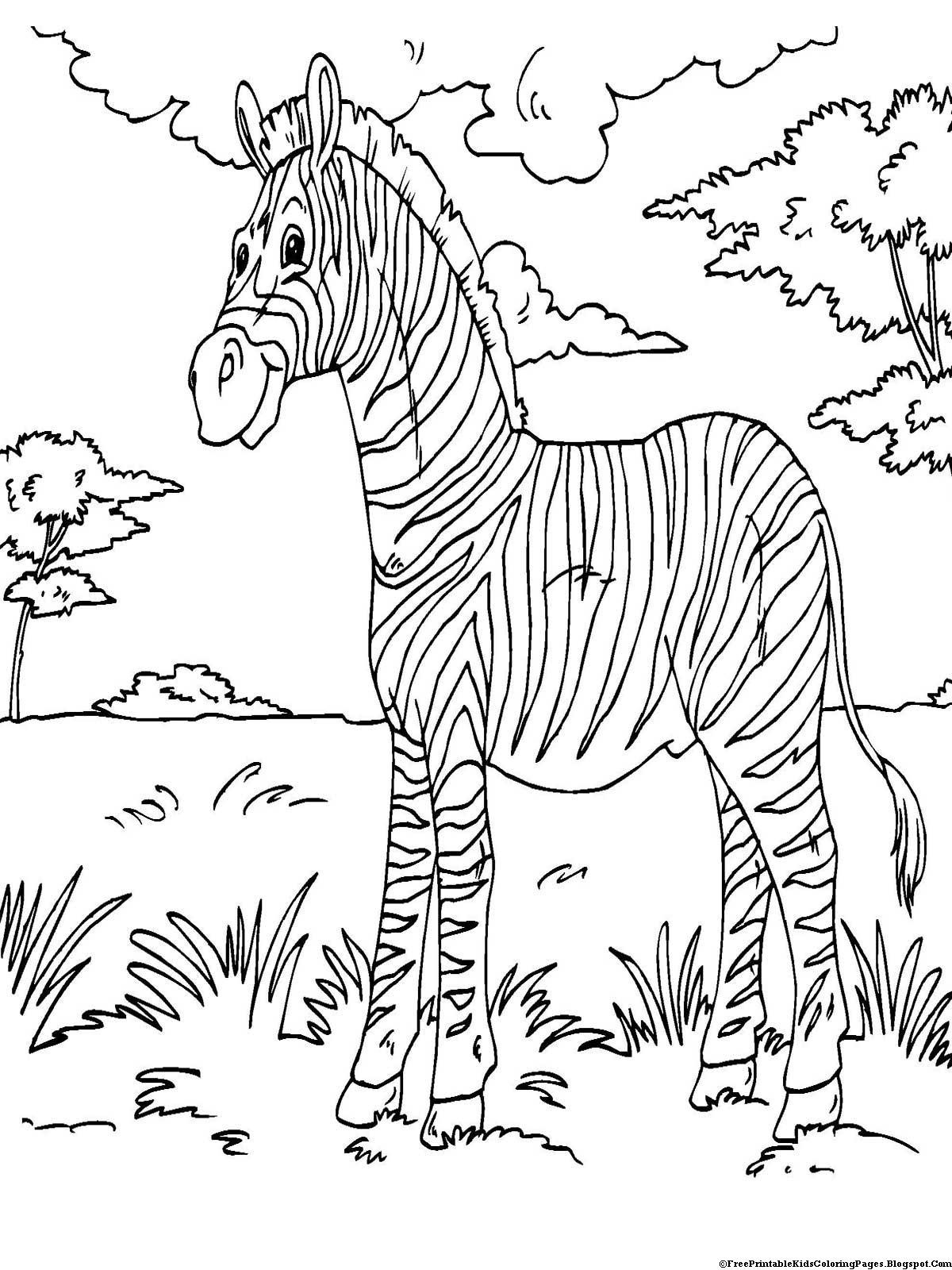 Disegno da colorare: Zebra (Animali) #12995 - Pagine da Colorare Stampabili Gratuite