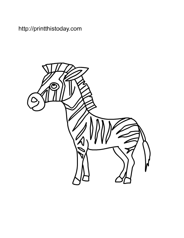 Disegno da colorare: Zebra (Animali) #13049 - Pagine da Colorare Stampabili Gratuite