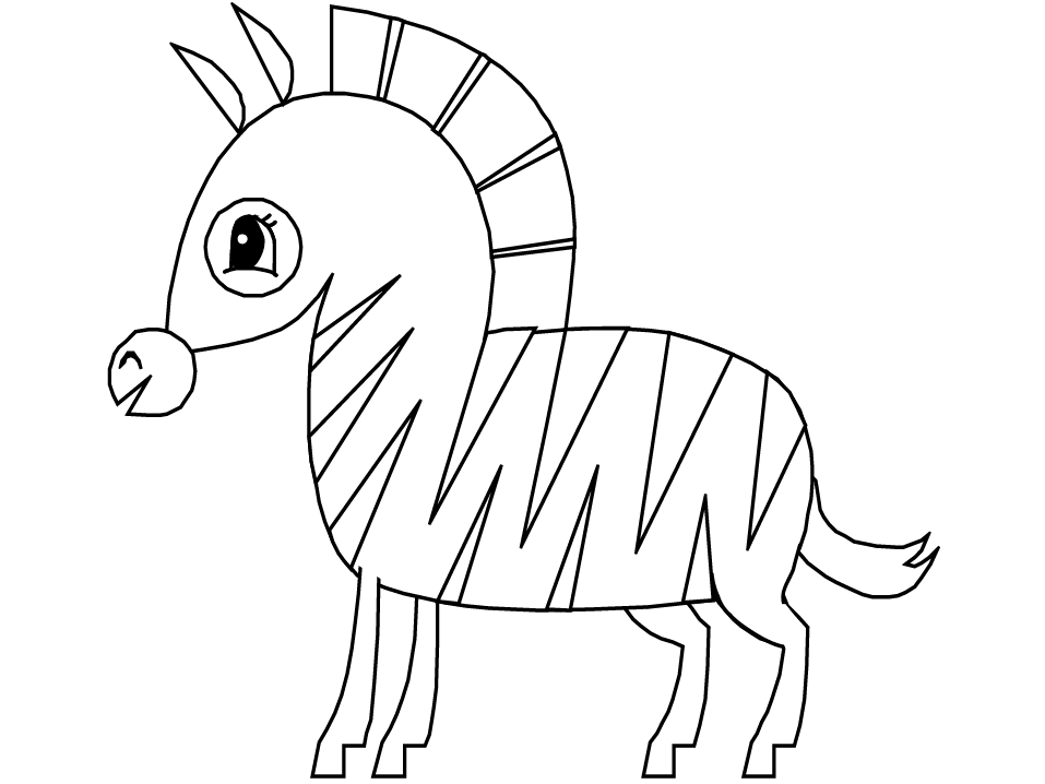 Disegno da colorare: Zebra (Animali) #13084 - Pagine da Colorare Stampabili Gratuite