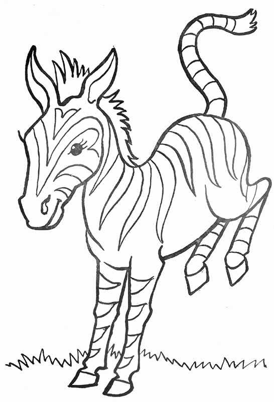 Disegno da colorare: Zebra (Animali) #13105 - Pagine da Colorare Stampabili Gratuite