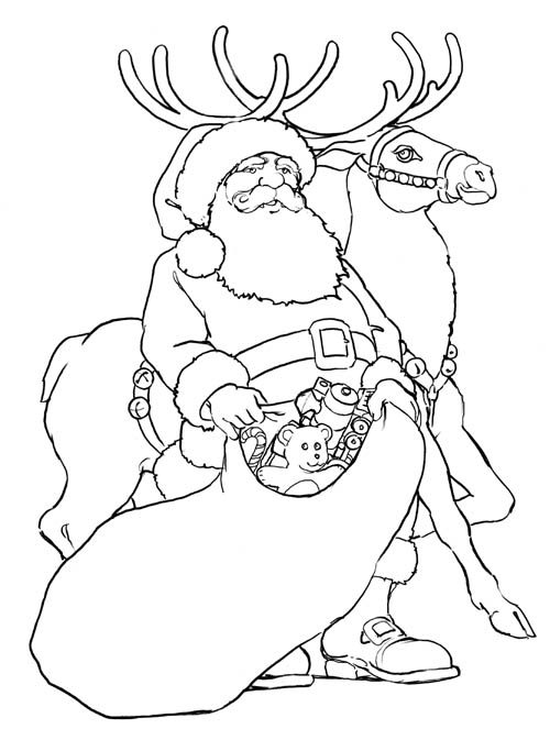 Disegno da colorare: Babbo Natale (Caratteri) #104834 - Pagine da Colorare Stampabili Gratuite