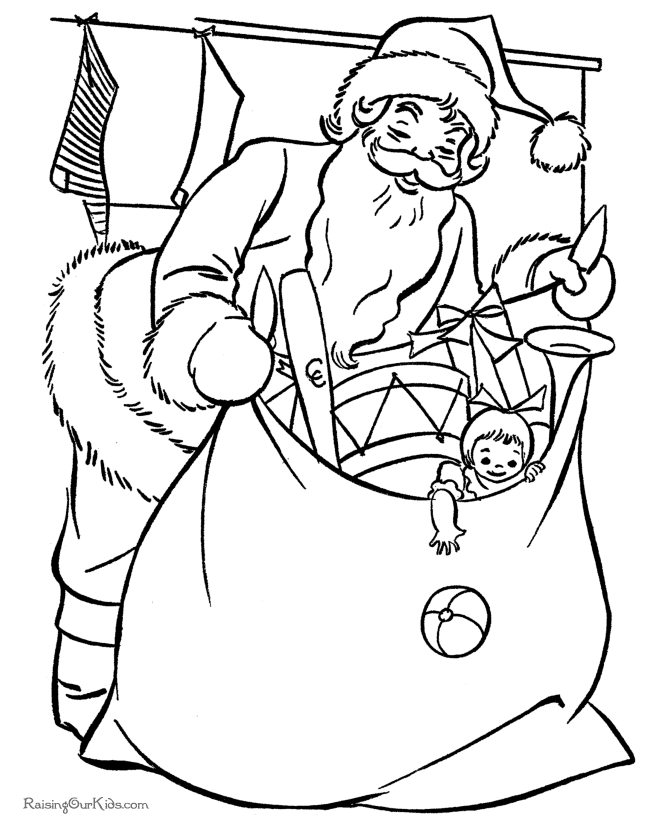 Disegno da colorare: Babbo Natale (Caratteri) #104859 - Pagine da Colorare Stampabili Gratuite