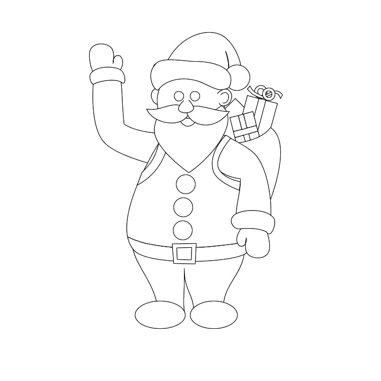 Disegno da colorare: Babbo Natale (Caratteri) #104910 - Pagine da Colorare Stampabili Gratuite