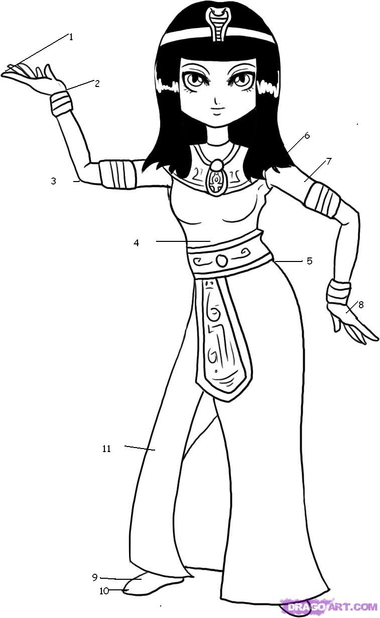 Disegno da colorare: Cleopatra (Caratteri) #90557 - Pagine da Colorare Stampabili Gratuite