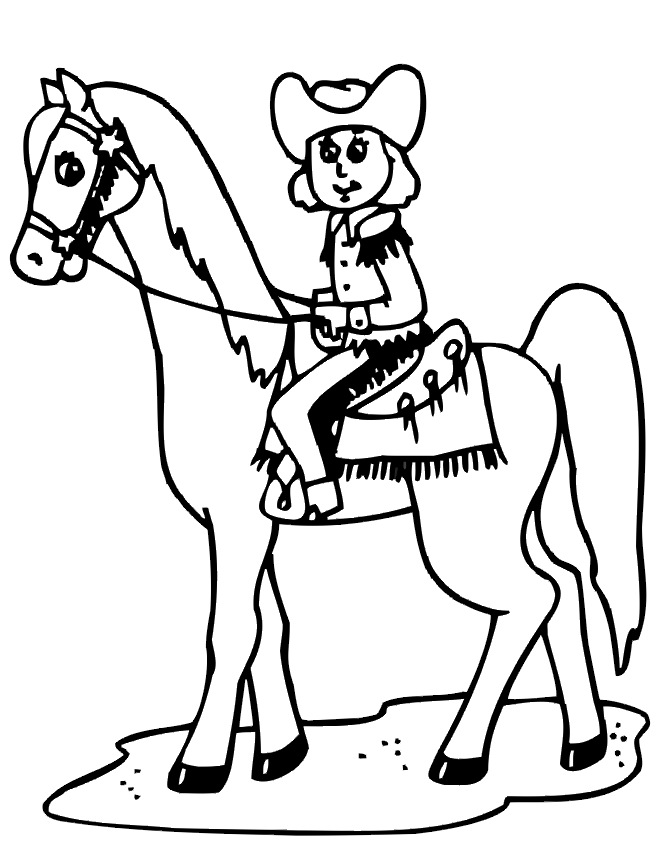 Disegno da colorare: Cowboy (Caratteri) #91420 - Pagine da Colorare Stampabili Gratuite
