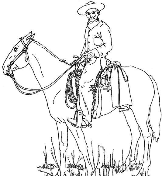 Disegno da colorare: Cowboy (Caratteri) #91465 - Pagine da Colorare Stampabili Gratuite
