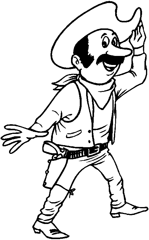 Disegno da colorare: Cowboy (Caratteri) #91512 - Pagine da Colorare Stampabili Gratuite