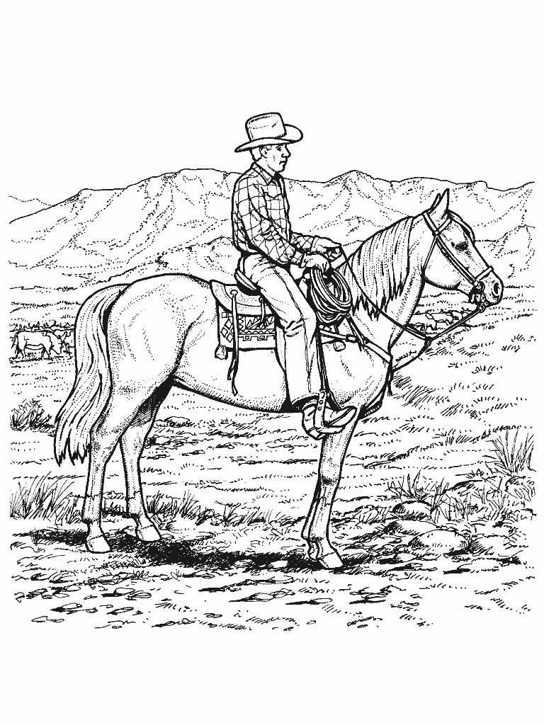 Disegno da colorare: Cowboy (Caratteri) #91518 - Pagine da Colorare Stampabili Gratuite
