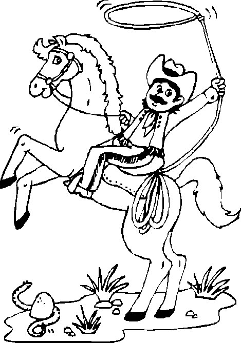 Disegno da colorare: Cowboy (Caratteri) #91520 - Pagine da Colorare Stampabili Gratuite
