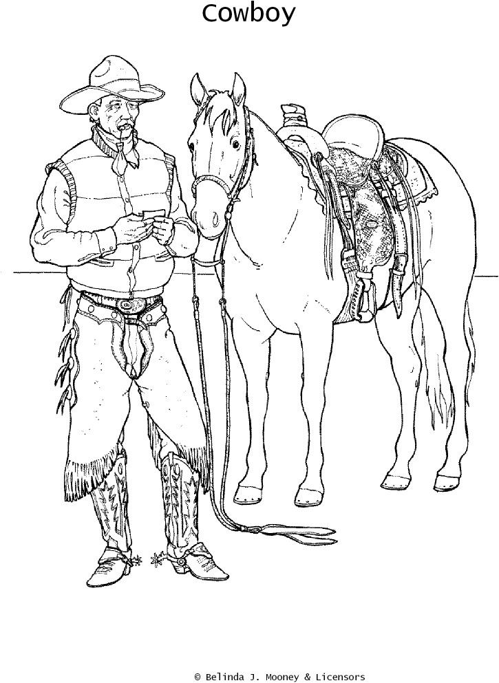 Disegno da colorare: Cowboy (Caratteri) #91539 - Pagine da Colorare Stampabili Gratuite