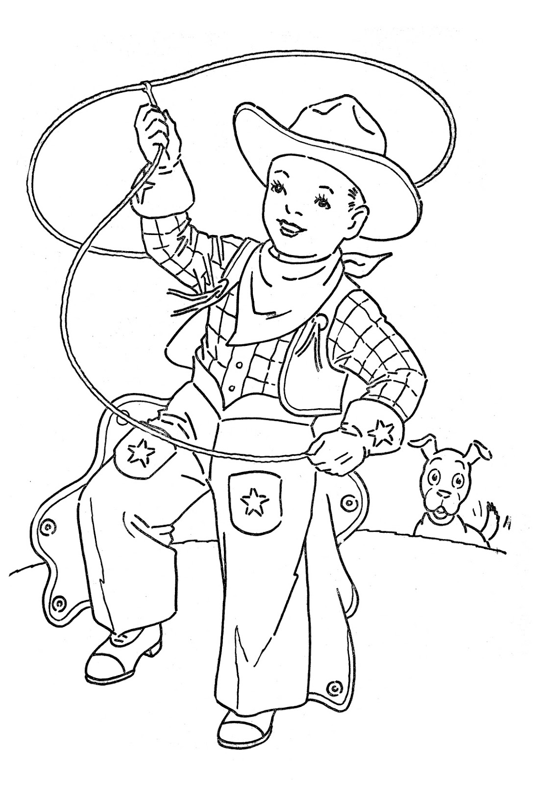 Disegno da colorare: Cowboy (Caratteri) #91551 - Pagine da Colorare Stampabili Gratuite