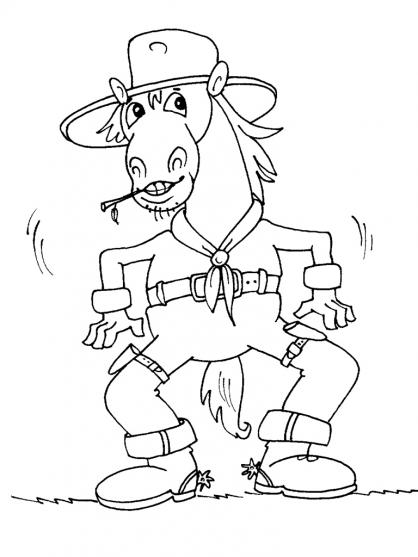 Disegno da colorare: Cowboy (Caratteri) #91565 - Pagine da Colorare Stampabili Gratuite