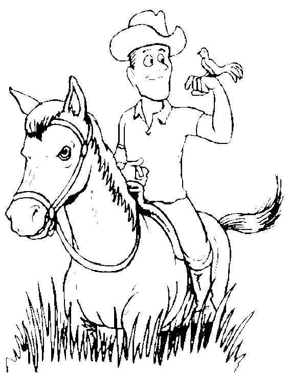 Disegno da colorare: Cowboy (Caratteri) #91643 - Pagine da Colorare Stampabili Gratuite