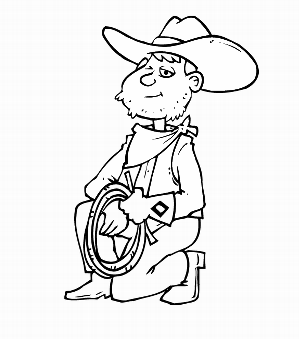 Disegno da colorare: Cowboy (Caratteri) #91652 - Pagine da Colorare Stampabili Gratuite