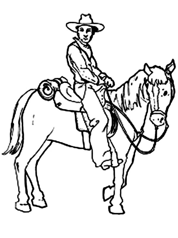 Disegno da colorare: Cowboy (Caratteri) #91657 - Pagine da Colorare Stampabili Gratuite