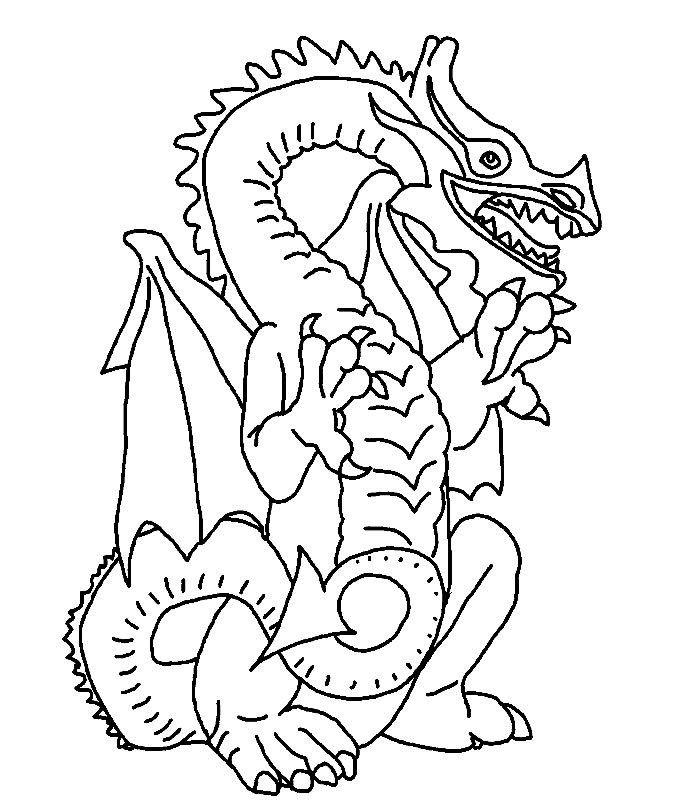 Disegno da colorare: Drago (Caratteri) #148426 - Pagine da Colorare Stampabili Gratuite