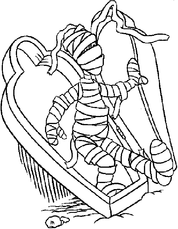 Disegno da colorare: Mummia (Caratteri) #147686 - Pagine da Colorare Stampabili Gratuite
