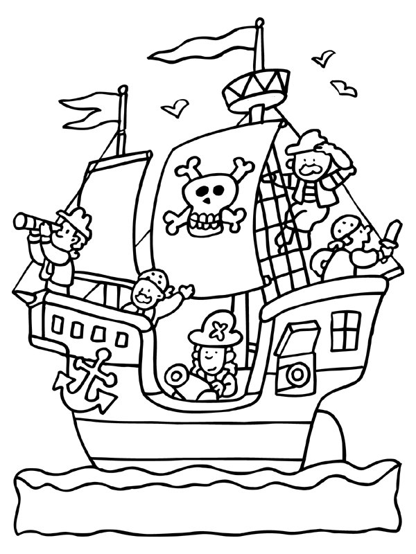 Disegno da colorare: Pirata (Caratteri) #105315 - Pagine da Colorare Stampabili Gratuite