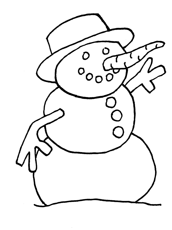 Disegno da colorare: Pupazzo di neve (Caratteri) #89159 - Pagine da Colorare Stampabili Gratuite