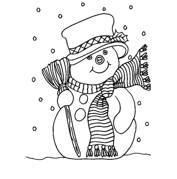 Disegno da colorare: Pupazzo di neve (Caratteri) #89162 - Pagine da Colorare Stampabili Gratuite