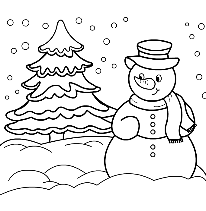 Disegno da colorare: Pupazzo di neve (Caratteri) #89164 - Pagine da Colorare Stampabili Gratuite