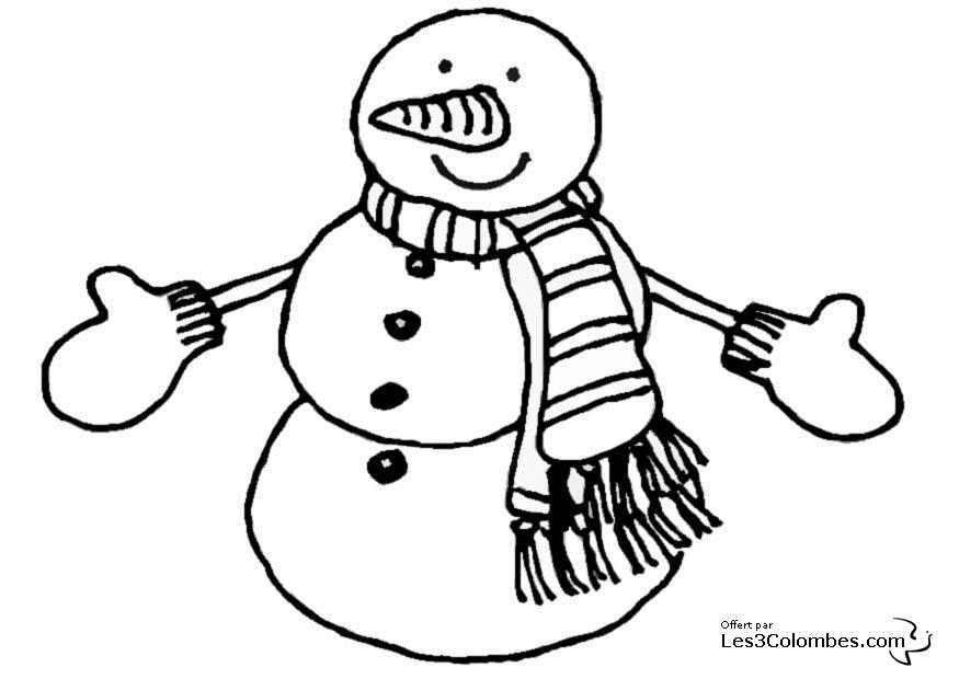 Disegno da colorare: Pupazzo di neve (Caratteri) #89171 - Pagine da Colorare Stampabili Gratuite