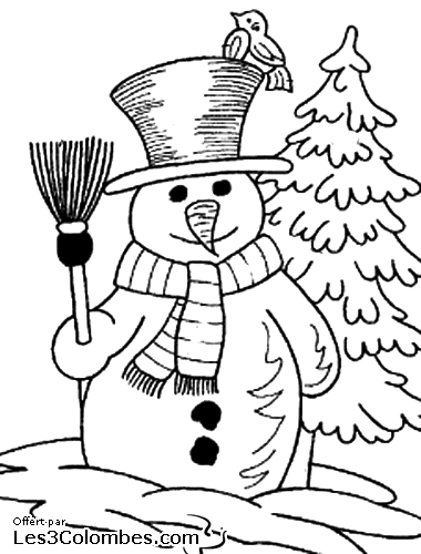 Disegno da colorare: Pupazzo di neve (Caratteri) #89217 - Pagine da Colorare Stampabili Gratuite