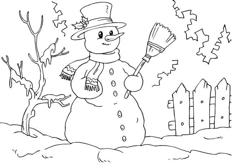 Disegno da colorare: Pupazzo di neve (Caratteri) #89227 - Pagine da Colorare Stampabili Gratuite