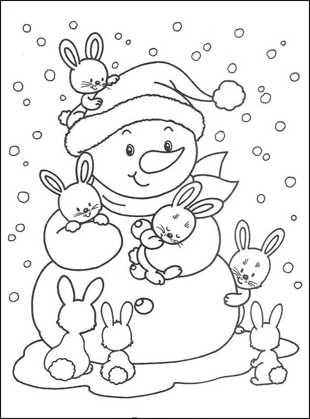 Disegno da colorare: Pupazzo di neve (Caratteri) #89228 - Pagine da Colorare Stampabili Gratuite