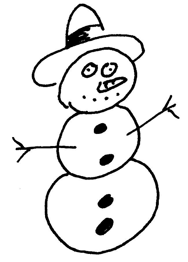 Disegno da colorare: Pupazzo di neve (Caratteri) #89255 - Pagine da Colorare Stampabili Gratuite
