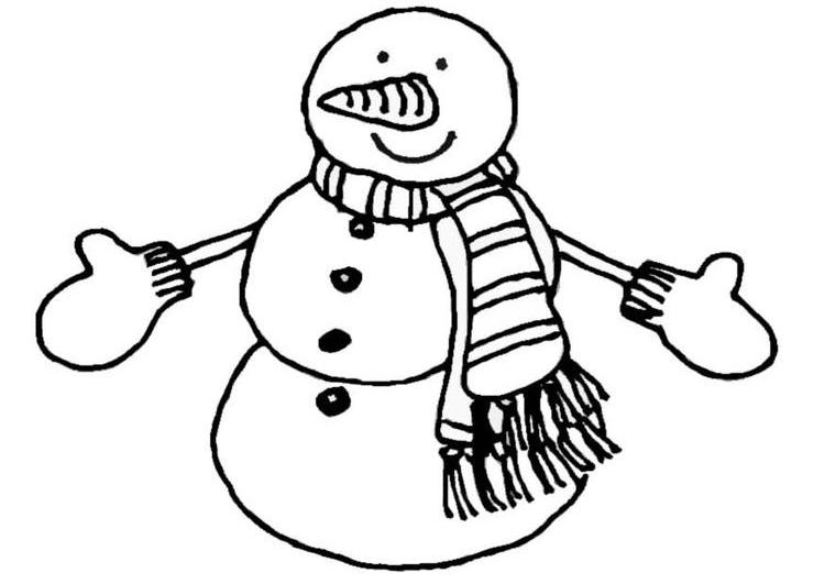 Disegno da colorare: Pupazzo di neve (Caratteri) #89263 - Pagine da Colorare Stampabili Gratuite
