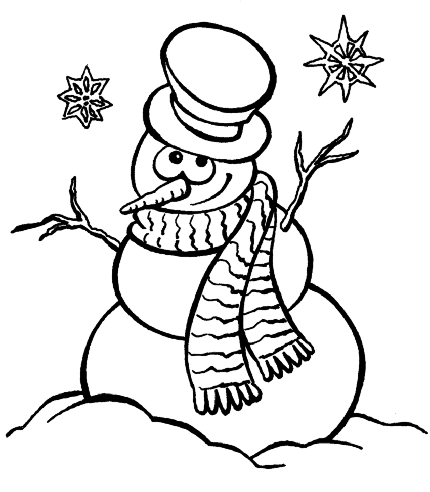 Disegno da colorare: Pupazzo di neve (Caratteri) #89313 - Pagine da Colorare Stampabili Gratuite