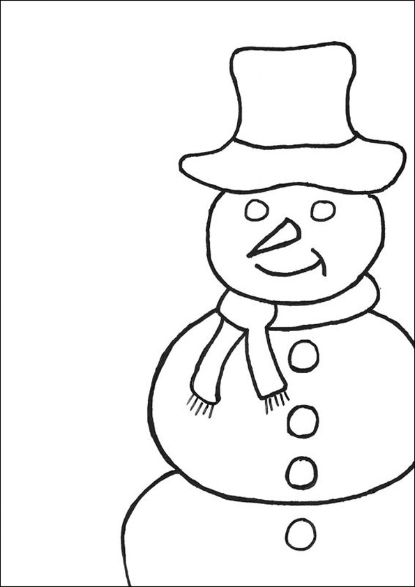Disegno da colorare: Pupazzo di neve (Caratteri) #89354 - Pagine da Colorare Stampabili Gratuite