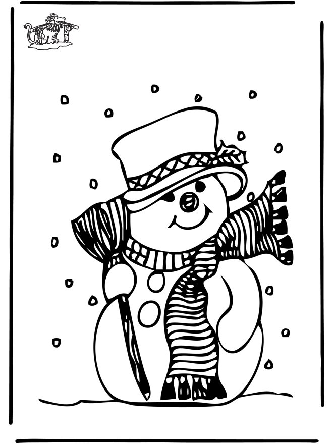 Disegno da colorare: Pupazzo di neve (Caratteri) #89357 - Pagine da Colorare Stampabili Gratuite